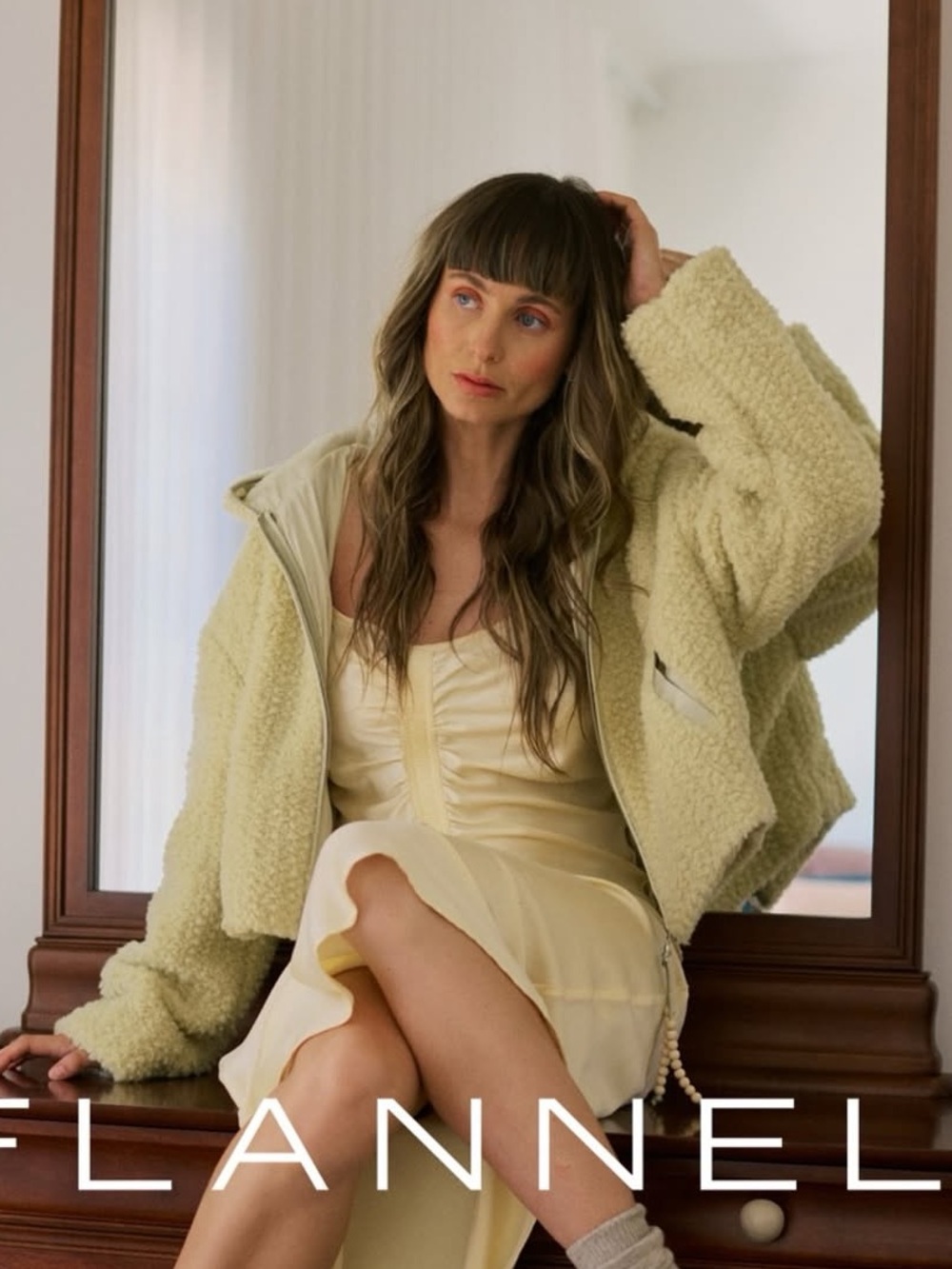 FLANNEL Cropped Teddy Jacket
